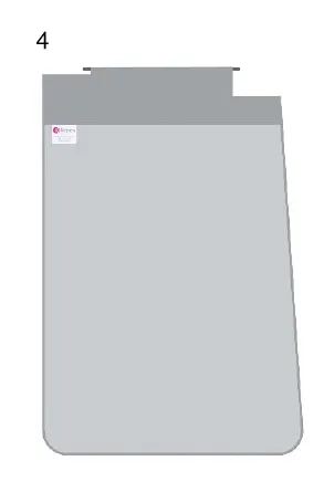 [TSK312/DS/3.92] Kenex Untertisch-Schutzvorhang 48 cm breit
